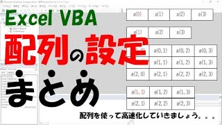 【VBA】配列の設定まとめ【ReDim、Preserve、LBound、UBound】 [upl. by Bower167]