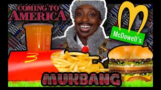 PRINCE AKEEM quotComing To Americaquot Cosplay Mukbang [upl. by Ecinahc]