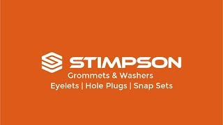 Stimpson  Grommets amp Washers Eyelets Snap Sets Hole Plugs and Attaching Machinery [upl. by Adaven748]