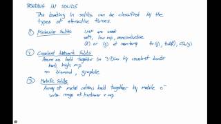 124 Bonding in Solids [upl. by Enilemme]