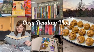 Cozy Reading Vlog  reading a cozy mystery book fall baking trying to fight the sunday scaries 🍂🧁✨ [upl. by Arev]