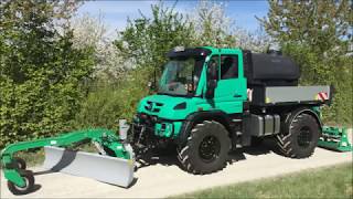 HEN Wegepflege mit Unimog und Planierschild FPG250 [upl. by Yhtomit]