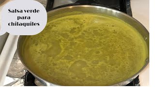 SALSA VERDE PARA ENCHILADAS O CHILAQUILESLA MANERA MAS FÁCIL DE PREPARARLA [upl. by Nisay]