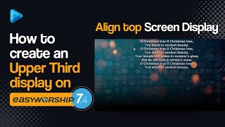 How to create an Upper Third Display Aligntop on Easyworship easyworship churchmedia media [upl. by Colner]