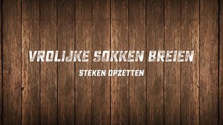 Vrolijke Sokken Breien  Steken opzetten [upl. by Ayenet741]