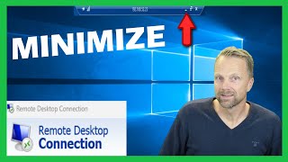 Remote Desktop Minimize Window How do I get out of fullscreen RDP [upl. by Eilrebmik72]