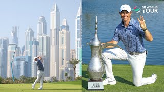 Every Shot from Rory McIlroys Winning Round of 68 at the 2023 Hero Dubai Desert Classic [upl. by Sheya192]