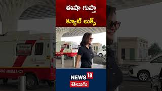 Esha Gupta Flying From Mumbai Spotted at Airport  Bollywood  shorts  News18 Telugu [upl. by Sollars]