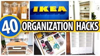 40 BEST IKEA Organization HACKS ✨ small space transformation [upl. by Quinta]