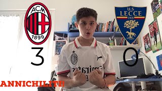 MILANLECCE 30 REACTION🔥💥❤️🖤 [upl. by Odlanyer]