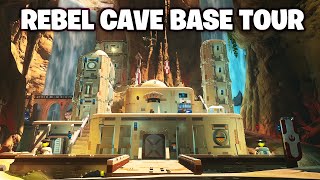 Custom Rebel Cave Base Tour in LEGO Fortnite [upl. by Trygve]