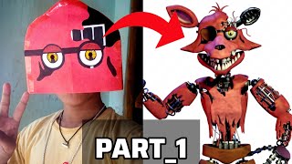 How To Make Withered Foxy Mask With Paper  EASY TUTORIAL  PART1 [upl. by Terra]