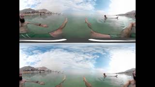 Floating in the Dead Sea in 3D 360° VR 4K Vuze VR Camera [upl. by Luciana252]