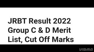 JRBT RESULT 2022 GROUP CD RELEASED TODAY HOW TO DOWNLOADLATEST NEWS JRBT GROUP CD CUTOFF OUT [upl. by Wight]