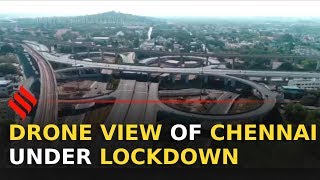 Drone view of Chennais deserted landmarks in COVID19 lockdown [upl. by Lombardo]