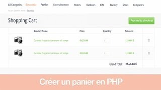 Tutoriel PHP  Créer un panier en PHP [upl. by Samau762]