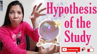 HOW TO WRITE HYPOTHESIS OF THE STUDY [upl. by Norak332]