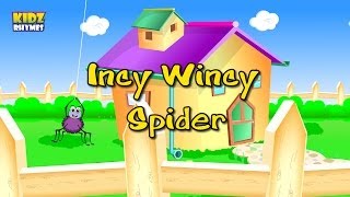 Incy Wincy Spider Nursery Rhyme and kids action songs by Kidzrhymes [upl. by Anaert]