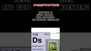 discovery of darmstadtium chemistry shortvideo viralvideo [upl. by Adnofal]