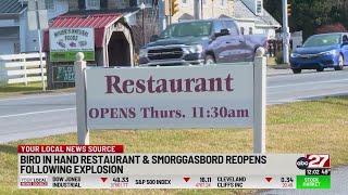 BirdinHand Family Restaurant amp Smorgasbord reopen after deadly hotel explosion [upl. by Etep]