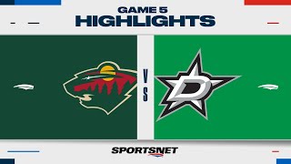 NHL Game 5 Highlights  Wild vs Stars  April 25 2023 [upl. by Norabel]