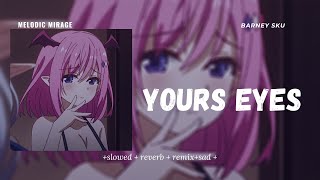 Barney Sku Your Eyes  slowed  reverb  sad  lofi [upl. by Arries]