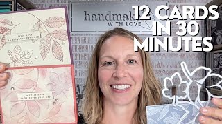 12 Cards In 30 Minutes  Tips For Quick Cards [upl. by Ahsikahs]