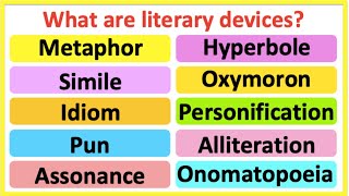 LITERARY DEVICES  Learn about literary devices in English  Learn with examples  Figure of speech [upl. by Alyosha]