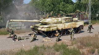 Ukrainan Leopard 2A6 TANK faced a heavy battle with Russias latest T90h Tanks  Arma 3 [upl. by Noside]