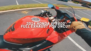 2014 Honda VFR800  Pure Sound Full Exhaust UNCUT [upl. by Griff]