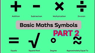 Useful list of mathematical symbols in English  Mathematical symbols and explanations  PART 2 [upl. by Mcginnis516]