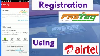 Fastag Registration Process Using Airtel Thanks App  Airtel Payment Bank  New Registration [upl. by Coretta]