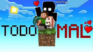 Sobreviví 100 DÍAS en UN BLOQUE de minecraft con mi NOVIA [upl. by Mcarthur]