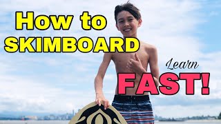 HOW TO SKIMBOARD at the beach  You can learn FAST BEGINNER EASY [upl. by Tomaso351]