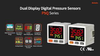 Autonics  Dual Display Digital Pressure Sensors PSQ Series [upl. by Nwahsyar559]