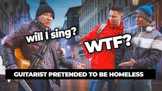 THE GUITARIST PRETENDS to be HOMELESS and pranked STREET MUSICIANS part1 [upl. by Mosby]