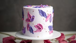 How to Make a Painted Palette Knife Cake [upl. by Valene]