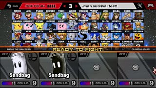 Super Smash Flash 2  v13 Battle 58 Sandbag vs Silhouette Sandbag [upl. by Zilef898]