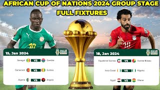 AFRICAN CUP OF NATIONS 2024 GROUP STAGE FULL FIXTURES [upl. by Bodi258]