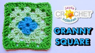 How To Crochet a Granny Square  Beginners Tutorial amp Basic Pattern [upl. by Haikan869]