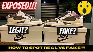 BEWARE TRAVIS SCOTT REVERSE MOCHA JORDAN 1 LOW REAL VS FAKE  DETAILED COMPARISON [upl. by Ehpotsirhc]