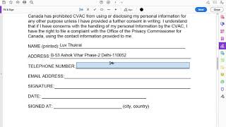 HOW TO FILL YOUR CONSENT FORM AND SMSCOURIER FORM for 2 way courier service VFS GLOBAL CANADA [upl. by Tanah6]