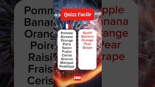 Trouve le nom de ces fruits en anglais quiz english french challenge [upl. by Tletski]