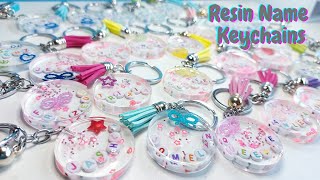 I made 33 Resin Name Keychains for my kids   Resin Art  Resin Crafts  DIY Gifts  Business Idea [upl. by Bael589]