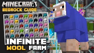 NEW Infinite Wool Farm  Minecraft Bedrock Guide 121 [upl. by Aluk]