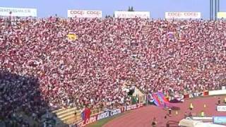 COREOGRAFIA Centenario Rossoblu BFC1909 Bologna Genoa 4 ottobre 2009 parte 1 [upl. by Quincy605]