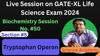 Live Biochemistry MCQ lecture no50 Regulation of gene expression Tryptophan Operon Section5 [upl. by Heyward]