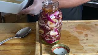 SUPER SIMPLE PICKLED RED ONIONS  CANNING [upl. by Ahsekat]