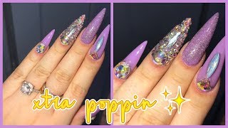 COMMENT BIEN FAIRE TENIR SES STRASS  ✨  Tuto Ongles Stilettos Pastel [upl. by Ylam]