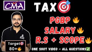 Salary  PGBP  Residential Status amp Scope  All in One  One Shot Income Tax [upl. by Rehnberg]